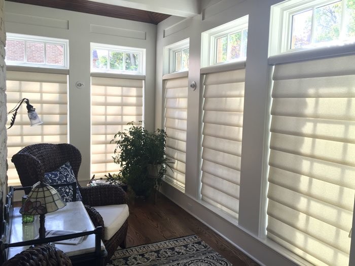 Vignette Roman Shades are a beautiful addition to any room. They are soft and the new fabrics and textures are truly gorgeous.